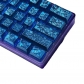 Frost Blue Metal Feature 61 Keys PBT Doubleshot Side Legends Keycaps Set Cherry Profile for Cherry MX Keyboard